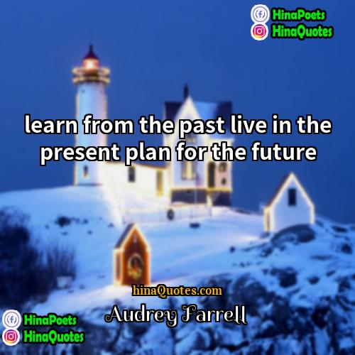 Audrey Farrell Quotes | learn from the past live in the